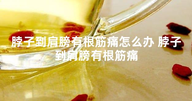 脖子到肩膀有根筋痛怎么办 脖子到肩膀有根筋痛